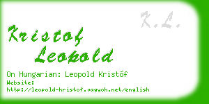 kristof leopold business card