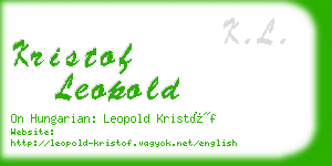 kristof leopold business card